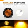 imageGOOACC LED Fender Pedestal Light 2PCS 14 Diodes Red Amber Pre Wired Trailer Truck Front Rear Clearance Lights for Heavy Duty Mack Kenworth FreightlinerAmber 5PCS