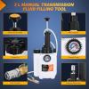 imageGOOACC Transmission Fluid Pump Kit 10L Automotive Pneumatic Oil Fluid Extractor ATF Refill Dispenser Transfer Pump with 15 ATF Filler Adapters 26 Gal 2 Way Vacuum Fluid Evacuator Oil Change Tool Set3L Manua