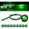 imageGOOACC 34 Inch Bullet Side Marker Light 10PCS Red Round Clearance LED Front Rear Indicator Lights for Trailer Van Caravan Boat Truck RV Car BusGreen