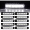 imageGOOACC 38Inch Side Marker Light 10PCS 6LED Amber Trailer Camper Clearance Marine Boat Navigation Port Starboard Indicator Lights for 12V DC Kayak Sailboat Yacht Truck RVwhite