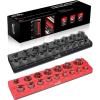 imageGOOACC 38quot Magnetic Socket Organizer 2 Pieces Metric ampamp SAE Socket Drive Holders 38 inch Socket Organizer Tray Holds 56 Standard Sockets for Toolboxes38 SAE  Metric