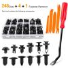 imageGOOACC  GRC04 20SETS 240PCS Bumper Retainer Clips Car Plastic Rivets Fasteners Push Retainer Kit Popular Sizes Auto Push Pin Rivets Set Door Trim Panel Fender Clips for GM Ford Toyota Honda Chrysler