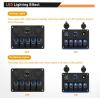 imageGOOACC  Gang Rocker Switch Panel with USB Charger and Cigar Lighter 12V 24V Toggle Switch ON Off Rocker Switch Blue with Night Glow Stickers for Cars Rvs Trucks2 Years WarrantyBlue
