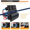 imageGOOACC  Gang Rocker Switch Panel with USB Charger and Cigar Lighter 12V 24V Toggle Switch ON Off Rocker Switch Blue with Night Glow Stickers for Cars Rvs Trucks2 Years WarrantyBlue