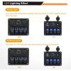 imageGOOACC  Gang Rocker Switch Panel with USB Charger and Cigar Lighter 12V 24V Toggle Switch ON Off Rocker Switch Blue with Night Glow Stickers for Cars Rvs Trucks2 Years WarrantyBlue