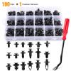 imageGOOACC 1315PCS Retainer Clips Interior Accessories  56 Most Popular Sizes Bumper Trim Body Clips with Fasteners Remover and 10Pcs Reusable Cable Ties for Toyota Nissan Ford BMW Chevy Honda Subaru190Pcs Clips  Remover