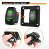 imageGOOACC 3 Gang Rocker Switch Panel Aluminum 5 Pin ON Off Toggle Switch Panel LED Light Bar Switch SPST 12V 24V Blue Switches for Marine Boats Cars ATVs UTVs2 Years WarrantyGreen
