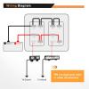 imageGOOACC 3 Gang Rocker Switch Panel Aluminum 5 Pin ON Off Toggle Switch Panel LED Light Bar Switch SPST 12V 24V Blue Switches for Marine Boats Cars ATVs UTVs2 Years WarrantyRed