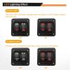 imageGOOACC 3 Gang Rocker Switch Panel Aluminum 5 Pin ON Off Toggle Switch Panel LED Light Bar Switch SPST 12V 24V Blue Switches for Marine Boats Cars ATVs UTVs2 Years WarrantyRed