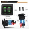 imageGOOACC 3 Gang Rocker Switch Panel Aluminum 5 Pin ON Off Toggle Switch Panel LED Light Bar Switch SPST 12V 24V Blue Switches for Marine Boats Cars ATVs UTVs2 Years WarrantyGreen