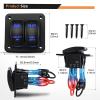 imageGOOACC 3 Gang Rocker Switch Panel Aluminum 5 Pin ON Off Toggle Switch Panel LED Light Bar Switch SPST 12V 24V Blue Switches for Marine Boats Cars ATVs UTVs2 Years WarrantyBlue