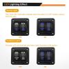 imageGOOACC 3 Gang Rocker Switch Panel Aluminum 5 Pin ON Off Toggle Switch Panel LED Light Bar Switch SPST 12V 24V Blue Switches for Marine Boats Cars ATVs UTVs2 Years WarrantyBlue