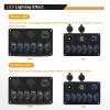 imageGOOACC 3 Gang Rocker Switch Panel USB Charger LED Voltmeter Sasquatch Lights Wench Power Rear Lights Switch On Off Aluminum Waterproof Toggle Switch Panel for 12V Cars Trucks Boats2 Years Warranty6Gang Switch Panel B