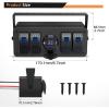 imageGOOACC 4 Gang Rocker Switch Box 12V SPST ON Off Switch QC 30 USB Charger Voltmeter Waterproof Aluminum Rocker Switch Panel Night Glow Stickers for Boats Cars RVs Trucks 2 Years Warranty