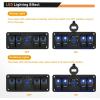 imageGOOACC 4 Gang Rocker Switch Panel with USB Charger Voltmeter Waterproof 12V 24V DC Rocker Switch with QC30 Dual USB Charger and Night Glow Stickers for Cars Trucks Boats RV2 Years Warranty