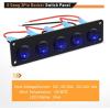 imageGOOACC 5 Gang 3 Pin Rocker Switch Panel 20A Waterproof On Off 12V Red Toggle Switch for Cars Trucks Boats 2 Years WarrantyBlue