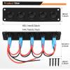 imageGOOACC 5 Gang 3 Pin Rocker Switch Panel 20A Waterproof On Off 12V Red Toggle Switch for Cars Trucks Boats 2 Years WarrantyBlue