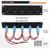 imageGOOACC 5 Gang 3 Pin Rocker Switch Panel 20A Waterproof On Off 12V Red Toggle Switch for Cars Trucks Boats 2 Years WarrantyGreen
