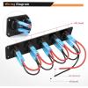 imageGOOACC 5 Gang 3 Pin Rocker Switch Panel 20A Waterproof On Off 12V Red Toggle Switch for Cars Trucks Boats 2 Years WarrantyGreen