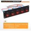 imageGOOACC 5 Gang 3 Pin Rocker Switch Panel 20A Waterproof On Off 12V Red Toggle Switch for Cars Trucks Boats 2 Years WarrantyRed
