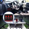 imageGOOACC 6 Gang Rocker Switch Panel 5Pin On Off Toggle Switch Aluminum Holder 12V 24V Dash PreWired Blue Backlit Switches for Automotive Cars Marine Boats RVs Truck 2 Years WarrantyRed