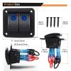 imageGOOACC 6 Gang Rocker Switch Panel 5Pin On Off Toggle Switch Aluminum Holder 12V 24V Dash PreWired Blue Backlit Switches for Automotive Cars Marine Boats RVs Truck 2 Years WarrantyBlue