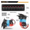 imageGOOACC 6 Gang Rocker Switch Panel 5Pin On Off Toggle Switch Aluminum Holder 12V 24V Dash PreWired Blue Backlit Switches for Automotive Cars Marine Boats RVs Truck 2 Years WarrantyRed