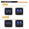 imageGOOACC 6 Gang Rocker Switch Panel 5Pin On Off Toggle Switch Aluminum Holder 12V 24V Dash PreWired Blue Backlit Switches for Automotive Cars Marine Boats RVs Truck 2 Years WarrantyBlue