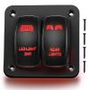 imageGOOACC 3 Gang Rocker Switch Panel Aluminum 5 Pin ON Off Toggle Switch Panel LED Light Bar Switch SPST 12V 24V Blue Switches for Marine Boats Cars ATVs UTVs2 Years WarrantyRed