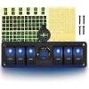 imageGOOACC 6 Gang Rocker Switch 12V SPST ON Off Switch QC 30 USB Charger Voltmeter Waterproof Aluminum Rocker Switch Panel Night Glow Stickers for Boats Cars RVs Trucks 2 Years Warranty