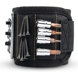 imageGOOACC Magnetic Wristband with 15 Strong Magnets for Holding Screws Nails Drill Bits Holding Tools Best Unique Tool Gift for DIY Handyman Father Dad Husband Boyfriend Men Women2 years Warranty