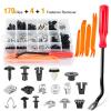 imageGOOACC 175Pcs Phillips Hex Head Sems ampamp PushType Retainers with Fastener Remover Car Plastic Rivets Push Retainer Kit  17 Most Universal Types for MazdaFor Audi Volkswagen BMW