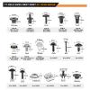 imageGOOACC 175Pcs Phillips Hex Head Sems ampamp PushType Retainers with Fastener Remover Car Plastic Rivets Push Retainer Kit  17 Most Universal Types for MazdaFor Volkswagen