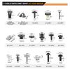 imageGOOACC 175Pcs Phillips Hex Head Sems ampamp PushType Retainers with Fastener Remover Car Plastic Rivets Push Retainer Kit  17 Most Universal Types for MazdaFor Skoda