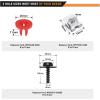 imageGOOACC GRC70 35PCS Engine Under Cover Splash Shield Guard Body Bolts Bumper Fender Liner Push Retainer Fastener Rivet Clips  black10 Sets Screws