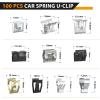 imageGOOACC GRC70 35PCS Engine Under Cover Splash Shield Guard Body Bolts Bumper Fender Liner Push Retainer Fastener Rivet Clips  black100Pcs Metal Trim Panel Spring Clip