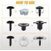 imageGOOACC GRC70 35PCS Engine Under Cover Splash Shield Guard Body Bolts Bumper Fender Liner Push Retainer Fastener Rivet Clips  black50Pcs VW Audi Nut Kit Retainers