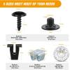 imageGOOACC GRC70 35PCS Engine Under Cover Splash Shield Guard Body Bolts Bumper Fender Liner Push Retainer Fastener Rivet Clips  black50Pcs VW Audi Nut Kit Retainers