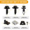 imageGOOACC GRC70 35PCS Engine Under Cover Splash Shield Guard Body Bolts Bumper Fender Liner Push Retainer Fastener Rivet Clips  black60PCS Rear Bumper Cover
