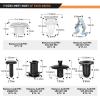 imageGOOACC GRC70 35PCS Engine Under Cover Splash Shield Guard Body Bolts Bumper Fender Liner Push Retainer Fastener Rivet Clips  black70Pcs VW Audi Clips Assortment