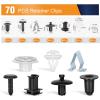 imageGOOACC GRC70 35PCS Engine Under Cover Splash Shield Guard Body Bolts Bumper Fender Liner Push Retainer Fastener Rivet Clips  black70Pcs VW Audi Clips Assortment