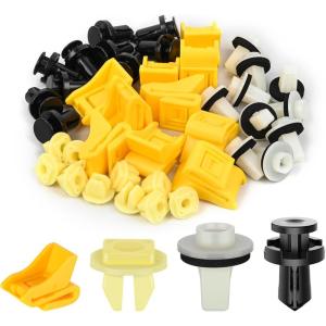 imageGOOACC GRC70 35PCS Engine Under Cover Splash Shield Guard Body Bolts Bumper Fender Liner Push Retainer Fastener Rivet Clips  black40Pcs Nissan Infiniti Bumper Retainer