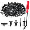 imageGOOACC 151PCS Bumper Retainer Fender Clips with Fastener Remover Grille Fastener PushType Plastic Rivets Compatible with 20072024 Jeep Wrangler 20052010 Grand Cherokee 20022010 Liberty KJ KK110Pcs Clips  Fastener Remover