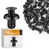 imageGOOACC 400PCS Universal Plastic Fender Clips Push Bumper Fastener Rivet Clips Compatible for GM Ford Chrysler Toyota Honda with 6 Most Popular Sizes50Pcs Clips10mm