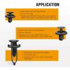 imageGOOACC 420Pcs Fender Moulding Clips Assortment Kit with Sealer Door Trim Panel Retainer for Toyota Lexus 12 Most Popular Sizes with Car Trim Removal Tool Plastic Cable Ties100 Clips  Remover