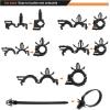 imageGOOACC Push Mount Cable Zip Ties Heavy Duty Nylon Push Mount 4 Popular Sizes Self Locking Cable Strap Assortment for Indoor Outdoor Wire Tying Construction Auto ect 120 Pcs60pcs Wire Routing Clips