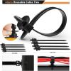 imageGOOACC Push Mount Cable Zip Ties Heavy Duty Nylon Push Mount 4 Popular Sizes Self Locking Cable Strap Assortment for Indoor Outdoor Wire Tying Construction Auto ect 120 Pcs130pcs Wire Routing Clips