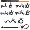 imageGOOACC Push Mount Cable Zip Ties Heavy Duty Nylon Push Mount 4 Popular Sizes Self Locking Cable Strap Assortment for Indoor Outdoor Wire Tying Construction Auto ect 120 Pcs130pcs Wire Routing Clips