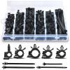 imageGOOACC Push Mount Cable Zip Ties Heavy Duty Nylon Push Mount 4 Popular Sizes Self Locking Cable Strap Assortment for Indoor Outdoor Wire Tying Construction Auto ect 120 Pcs130pcs Wire Routing Clips