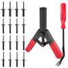 imageGOOACC 115 Pcs Automotive Nylon Universal Pop Rivet Assortment  6 Most Popular Sizes ampamp Applications for GM Ford Chrysler VW80Pcs Rivet Set  2 Remover